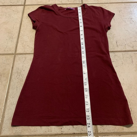 💜 Smart Set Burgundy T-Shirt Dress - Petite/Small - Casual & Comfy - Picture 5 of 5